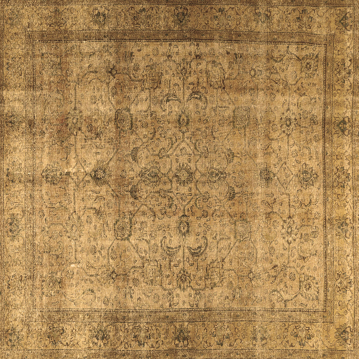 Square Persian Brown Traditional Rug, tr3289brn