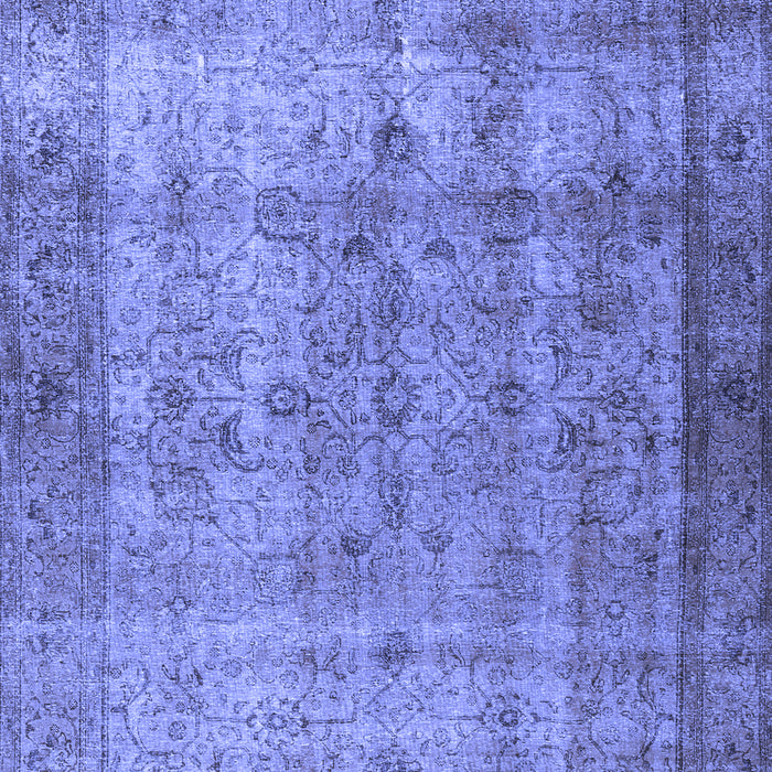 Machine Washable Persian Blue Traditional Rug, wshtr3289blu