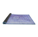 Sideview of Persian Blue Traditional Rug, tr328blu