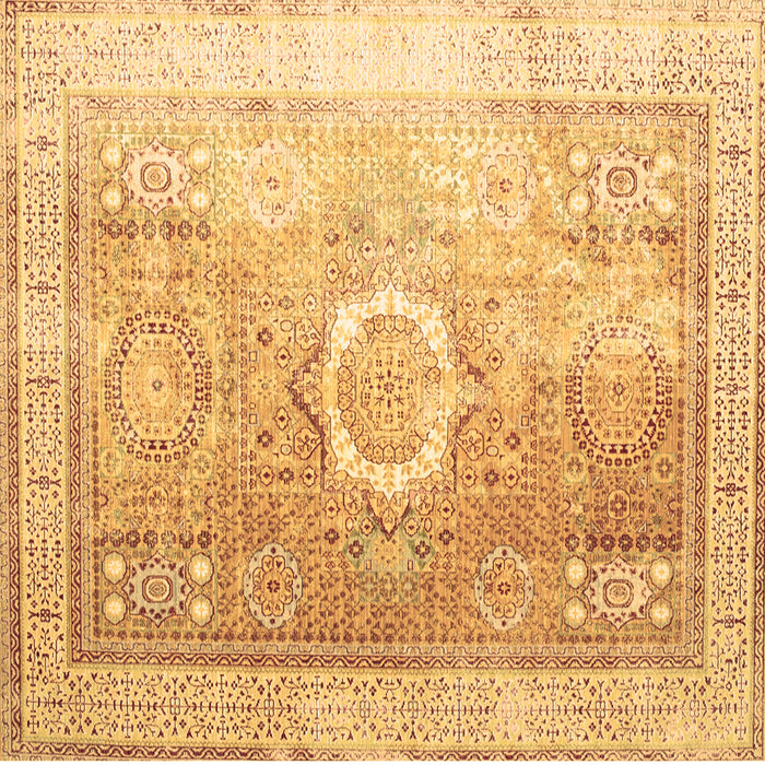 Square Persian Brown Traditional Rug, tr328brn