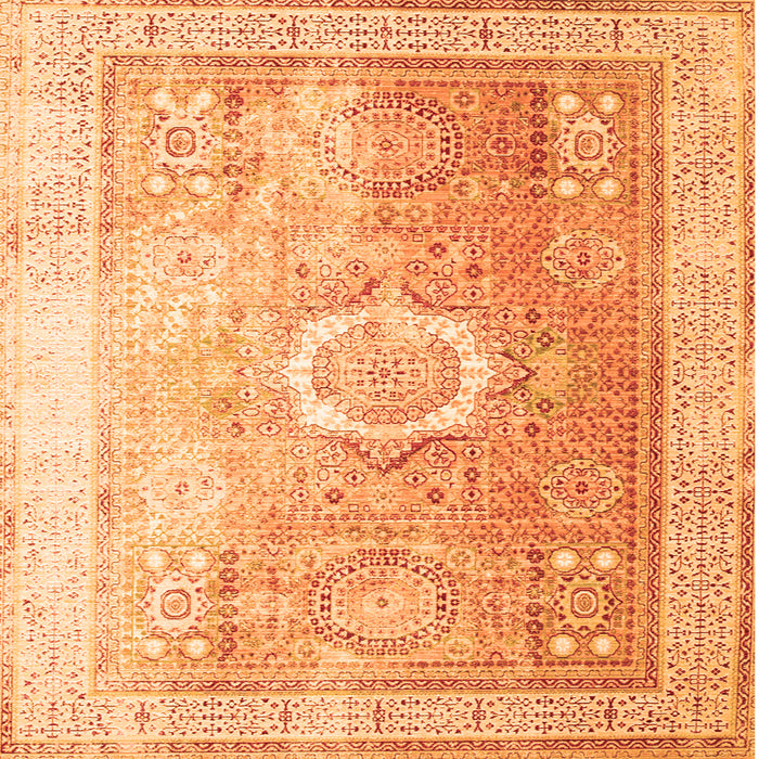 Serging Thickness of Persian Orange Traditional Rug, tr328org