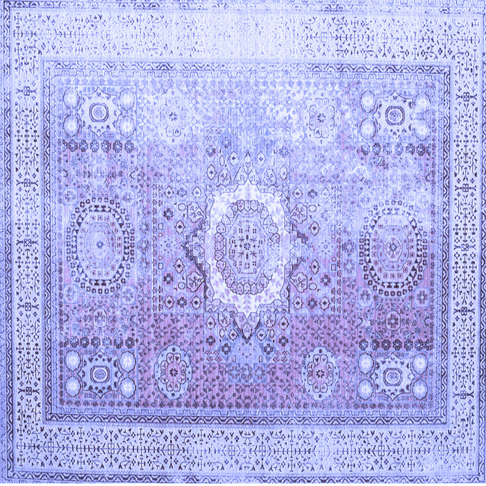 Square Persian Blue Traditional Rug, tr328blu