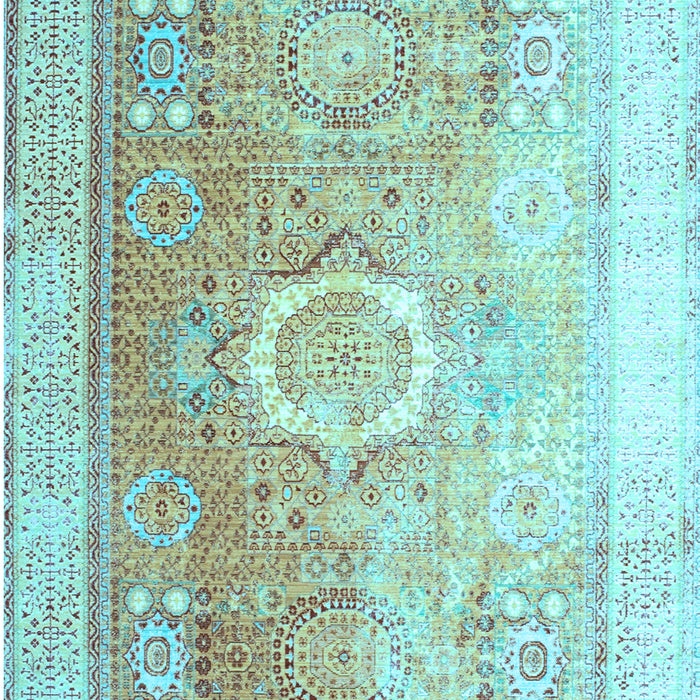 Machine Washable Persian Light Blue Traditional Rug, wshtr328lblu