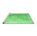 Sideview of Machine Washable Persian Emerald Green Traditional Area Rugs, wshtr328emgrn