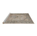 Sideview of Machine Washable Traditional Brown Rug, wshtr3290