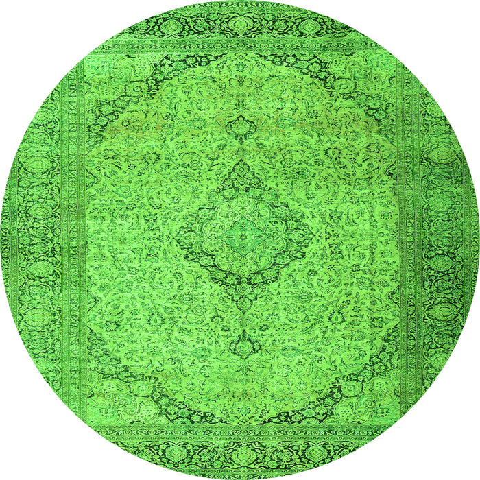 Machine Washable Persian Green Traditional Area Rugs, wshtr3290grn