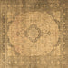 Square Persian Brown Traditional Rug, tr3290brn