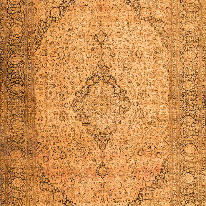 Serging Thickness of Machine Washable Persian Orange Traditional Area Rugs, wshtr3290org