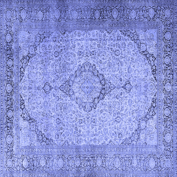 Square Persian Blue Traditional Rug, tr3290blu
