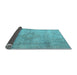 Sideview of Persian Light Blue Traditional Rug, tr3291lblu