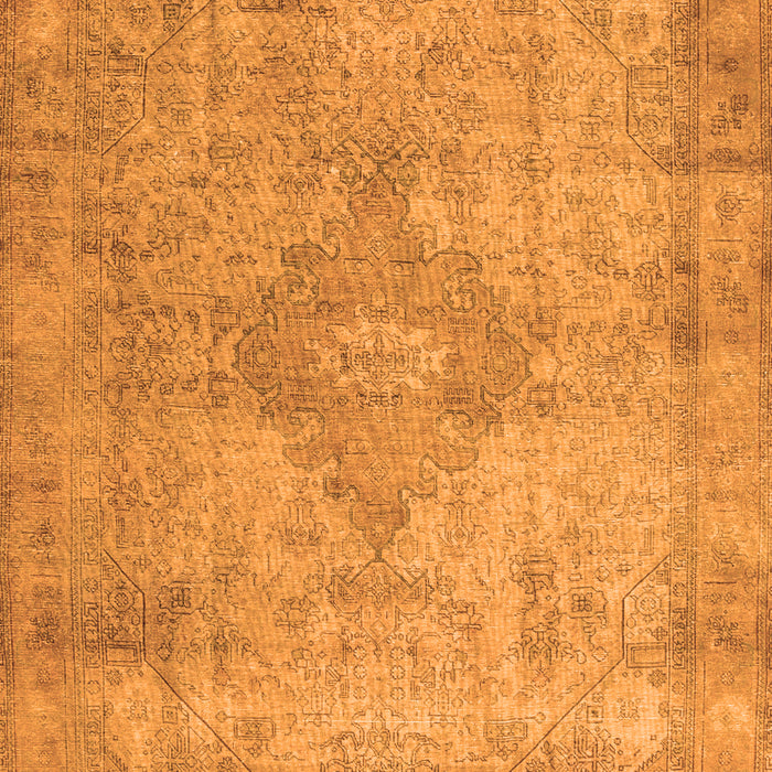 Serging Thickness of Machine Washable Persian Orange Traditional Area Rugs, wshtr3291org