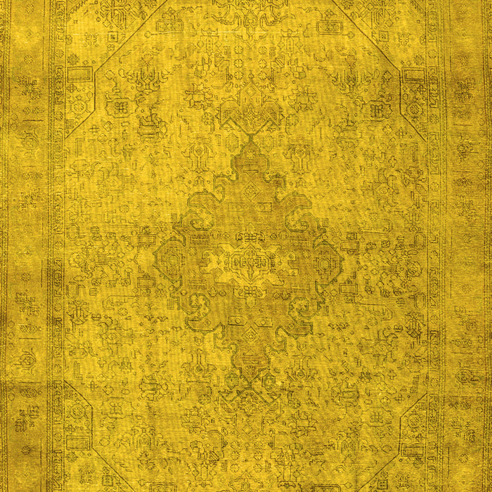 Machine Washable Persian Yellow Traditional Rug, wshtr3291yw