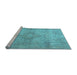 Sideview of Machine Washable Persian Light Blue Traditional Rug, wshtr3291lblu