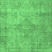 Square Persian Emerald Green Traditional Rug, tr3291emgrn