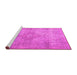 Sideview of Machine Washable Persian Pink Traditional Rug, wshtr3291pnk