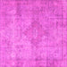 Square Persian Pink Traditional Rug, tr3291pnk