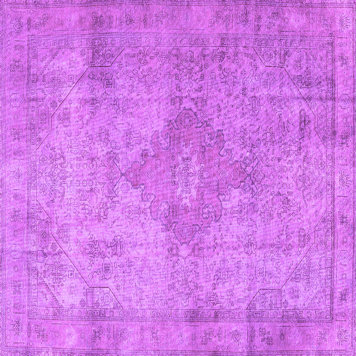 Square Machine Washable Persian Purple Traditional Area Rugs, wshtr3291pur