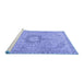 Sideview of Machine Washable Persian Blue Traditional Rug, wshtr3292blu