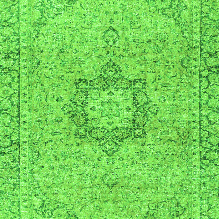 Serging Thickness of Machine Washable Persian Green Traditional Area Rugs, wshtr3292grn