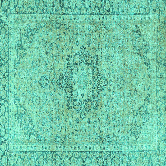 Square Persian Turquoise Traditional Rug, tr3292turq