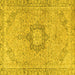 Square Persian Yellow Traditional Rug, tr3292yw