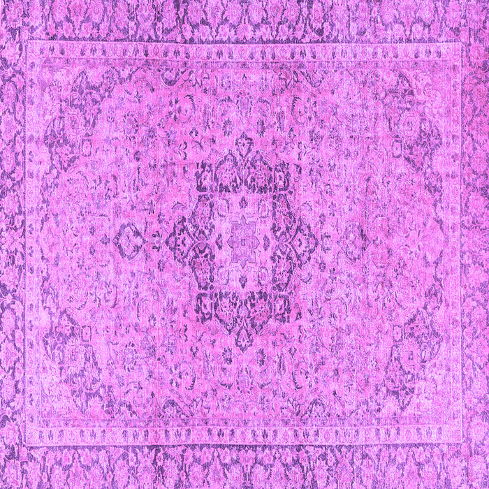 Square Machine Washable Persian Purple Traditional Area Rugs, wshtr3292pur