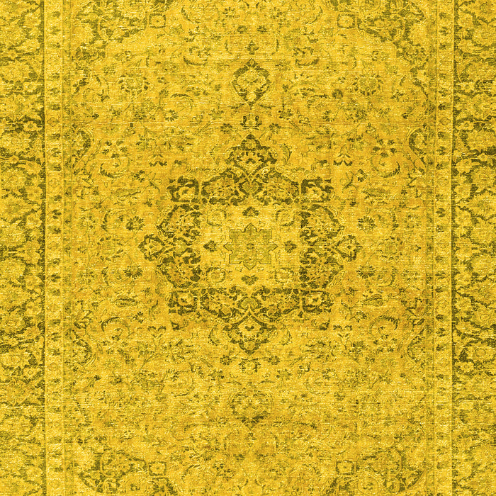 Machine Washable Persian Yellow Traditional Rug, wshtr3292yw