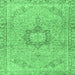Square Persian Emerald Green Traditional Rug, tr3292emgrn