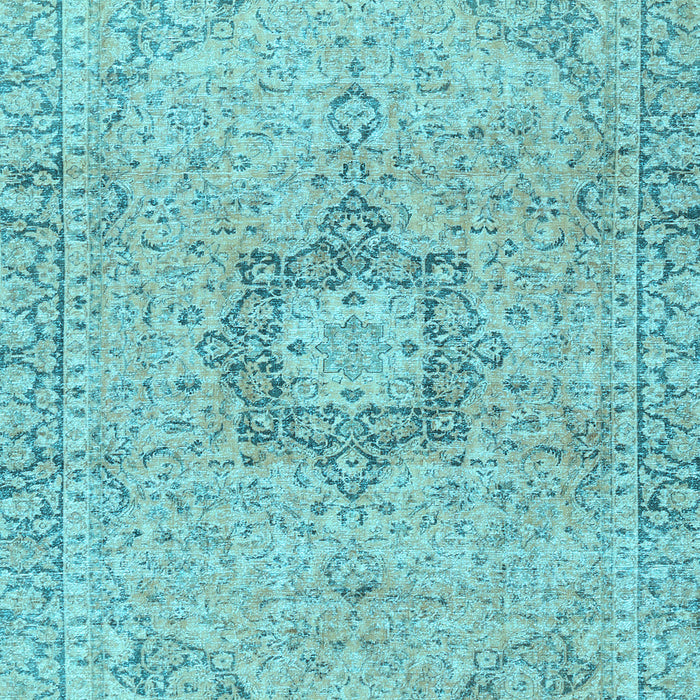 Machine Washable Persian Light Blue Traditional Rug, wshtr3292lblu
