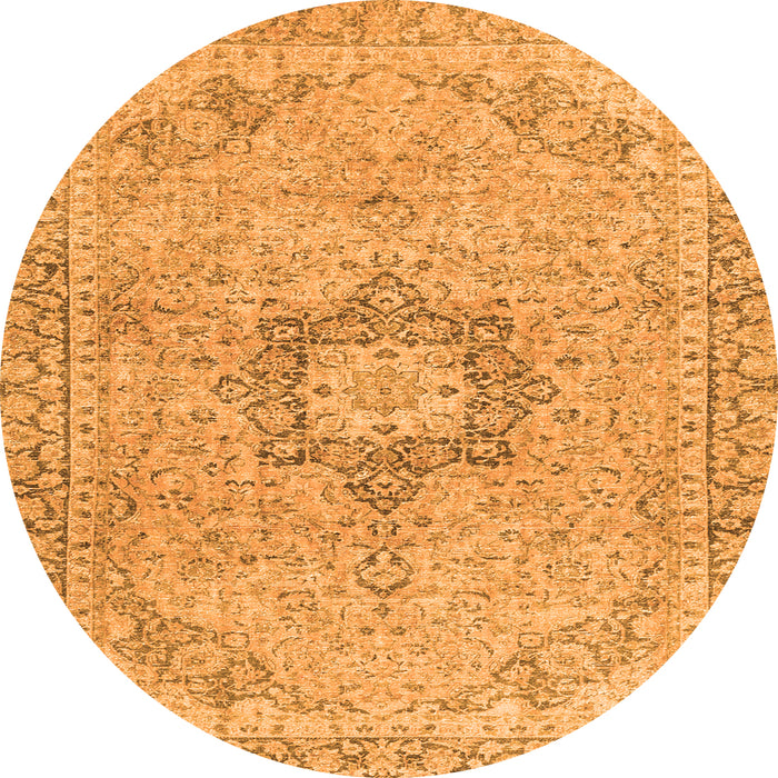 Square Persian Orange Traditional Rug, tr3292org
