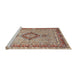 Sideview of Machine Washable Traditional Brown Rug, wshtr3293