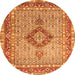 Square Persian Orange Traditional Rug, tr3293org