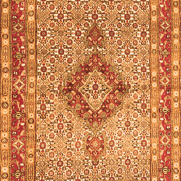 Serging Thickness of Machine Washable Persian Orange Traditional Area Rugs, wshtr3293org