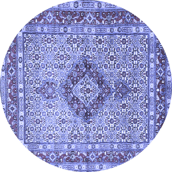 Round Persian Blue Traditional Rug, tr3293blu
