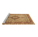 Sideview of Machine Washable Persian Brown Traditional Rug, wshtr3293brn