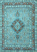 Machine Washable Persian Light Blue Traditional Rug, wshtr3293lblu