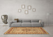 Machine Washable Persian Brown Traditional Rug in a Living Room,, wshtr3293brn