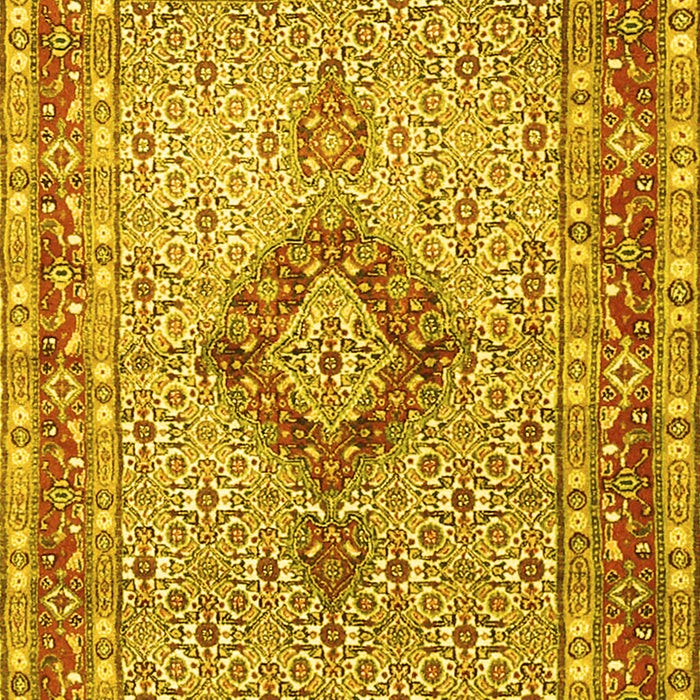 Machine Washable Persian Yellow Traditional Rug, wshtr3293yw