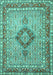 Machine Washable Persian Turquoise Traditional Area Rugs, wshtr3293turq