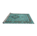 Sideview of Machine Washable Persian Light Blue Traditional Rug, wshtr3293lblu