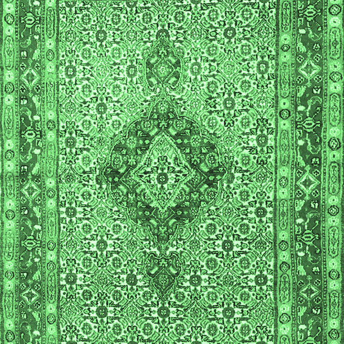 Machine Washable Persian Emerald Green Traditional Area Rugs, wshtr3293emgrn