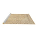 Sideview of Machine Washable Traditional Sandy Brown Rug, wshtr3294