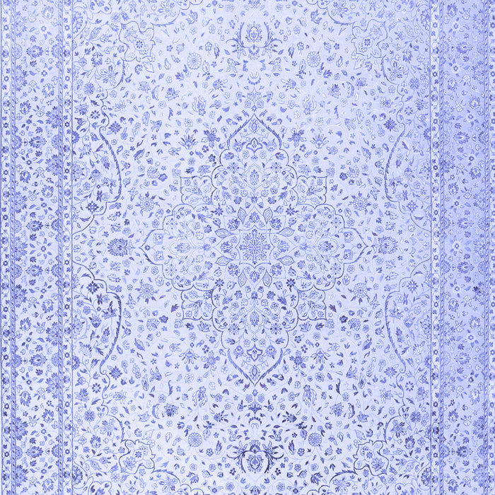 Machine Washable Persian Blue Traditional Rug, wshtr3294blu