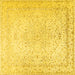 Square Persian Yellow Traditional Rug, tr3294yw