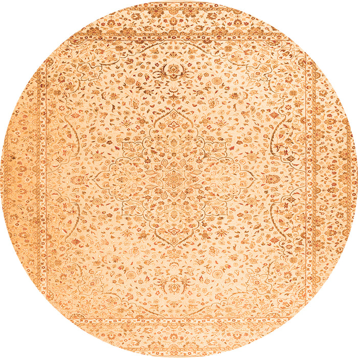 Square Persian Orange Traditional Rug, tr3294org