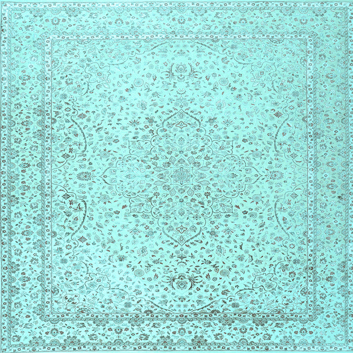 Square Persian Light Blue Traditional Rug, tr3294lblu