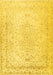 Machine Washable Persian Yellow Traditional Rug, wshtr3294yw