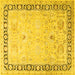 Square Persian Yellow Traditional Rug, tr3295yw