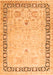 Serging Thickness of Machine Washable Persian Orange Traditional Area Rugs, wshtr3295org