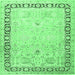 Square Persian Emerald Green Traditional Rug, tr3295emgrn